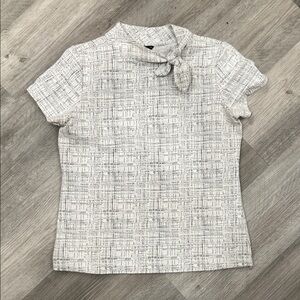 Ann Taylor White Textured Women's Blouse